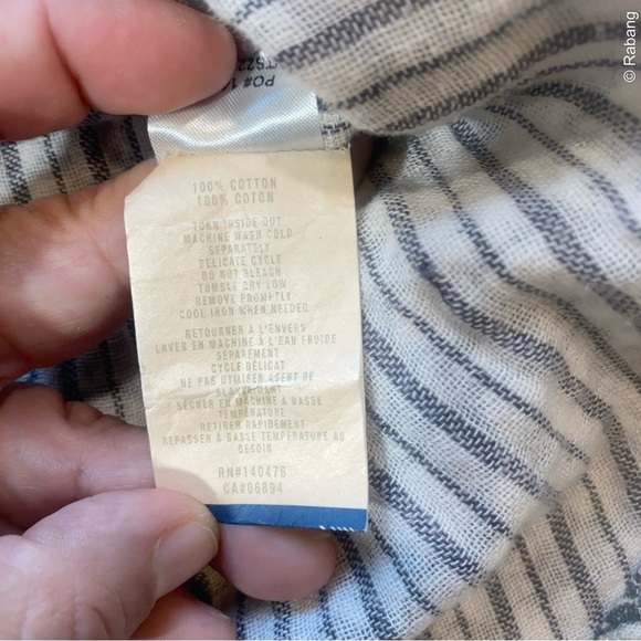 Faherty Reversible Button Down Shirt Floral & Stripe Size Small - Picture 7 of 7